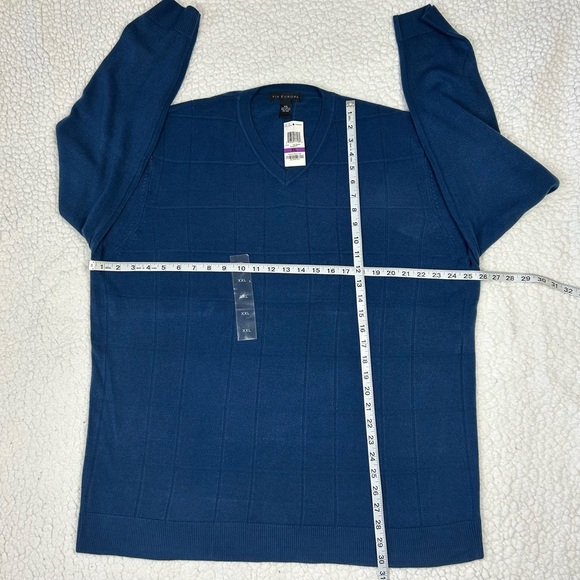 VIA EUROPA V-Neck Sweater Men's Size XXL Blue Long Sleeve Acrylic Sweater NWT - Picture 4 of 4